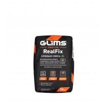 Клей для плитки/ керамогранита/ мозаики/ камня Glims RealFix серый (класс С2) 25 кг