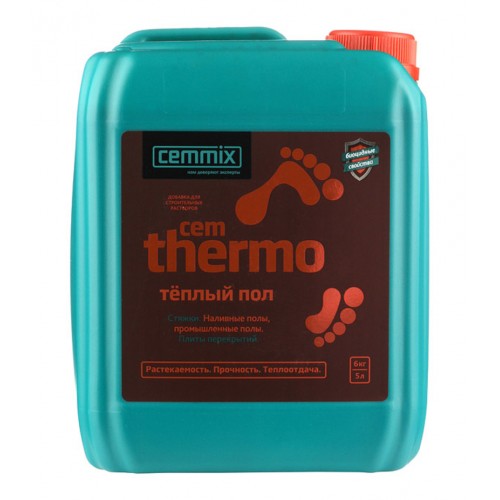 Добавка для теплых, наливных, промышленных полов и стяжек CemMix CemThermo 5 л