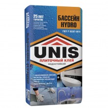 Клей для плитки Unis Бассейн Hydro (класс С1T) 25 кг